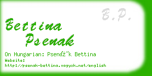 bettina psenak business card